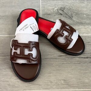 Women's Brown Slide Sandals